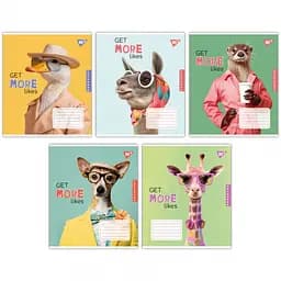 Тетради ученические 24 листа клетка Yes Get more likes, 20 шт. в упаковке