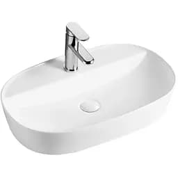 Умивальник накладний керамічний Mixxus Premium Ellipse-0202 610x400x120 мм MP6483, Білий