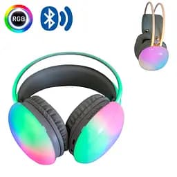 Бездротові навушники великі ігрові для пк з RGB LED підсвічуванням Welike WK-30 BT Disco Pulse - мініатюра 2
