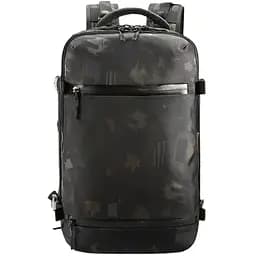 Рюкзак міський Ozuko 8983L Camo 17" USB 35 л чорно-коричневий (16203)