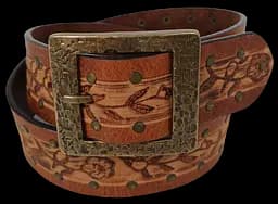 Ремінь жіночий Vanzetti Vintage дизайнерський 87 см 4 см шкіра Коричневий - мініатюра 4