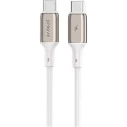 Кабель Proove Flex Metal USB-C to USB-C 60W 1m White (CCFM60002202) [130347]