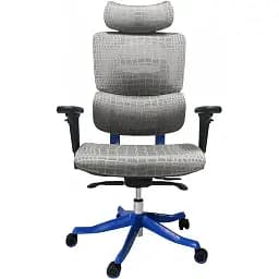 Геймерское кресло GT Racer серое с синим (X-626 Gray/Blue)