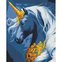 Алмазна мозаїка Чарівний єдиноріг з AB стразами 40×50 см (AMO7766)
