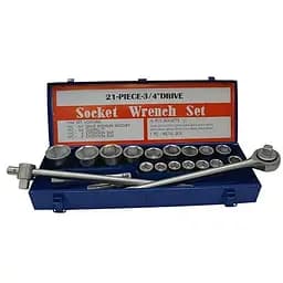 Комплект головок із тріскачкою 3/4, 20 од. Стандарт hoz0007891