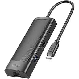 Разветвитель адаптер переходник Type-C 8 в 1 Hoco HB44 Easy safe