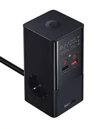 Зарядний пристрій подовжувач Baseus PowerCombo Tower Power Strip 2AC+2U+2C 100W 1.5m - мініатюра 7