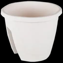 Горшок для цветов Serinova на перила Emerald, 7.5 л, бело-серый (ZS01-KirliBeyaz)