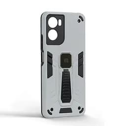 Чехол для Motorola G06 4G/G06 Power 4G, Proover, серый, с подставкой и магнитом, противоударный, ударопрочный, бронированный, панель-накладка, защита всего корпуса, термополиуретан (TPU) + поликарбонат (PC), ArmorStandart (ARM89065) - мініатюра 2