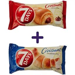 Круасан 7 Days з какао начинкою 60 г + круасан 7 Days Міді Ваніль 60 г 