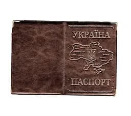 Обложка кожзам на паспорт Карта 52838, тиснение золотом Бронзовый