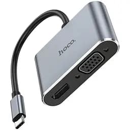 Адаптер конвертер Hoco HB29 Easy-lead Type-C to HDMI + VGA multifunction converter