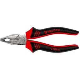 Плоскогубці комбіновані Wurth Zebra DIN ISO 5746 L200 мм червоно-чорні (071401 556)