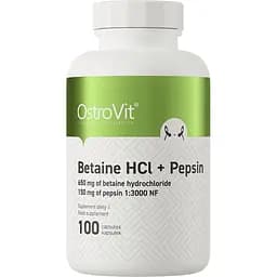 Амінокислота OstroVit Betaine HCl + Pepsin 100 капсул