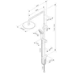 Душова система ShowerSpot без змішувача AM.PM Gem F0790022 - мініатюра 9