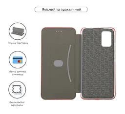 Чехол-книжка для Samsung Galaxy A02s (A025), G-Case, красный, кожаный чехол-книга из экокожи (PU) и TPU, с магнитом, с подставкой и вместительным кардхолдером, противоударный, защита всего корпуса, ArmorStandart (ARM58269) - мініатюра 4