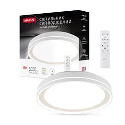Світильник світлодіодний настінно-стельовий Maxus Functional Ceiling light 50W 3CCT Remote Line з пультом дистанційного керування