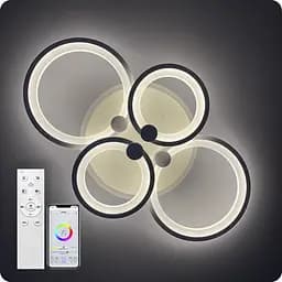 Люстра світлодіодна 517 Light 3color з пультом 112Вт Білий (01366)