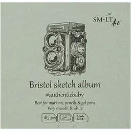 Альбом для эскизов SM-LT Art Authentic Baby (Bristol) 9х9см 185г/м2 32л белая и гладкая бумага