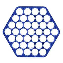 Пластикова пельменниця шестикутна форма для приготування пельменів) Ø23 см Темно-синій, Kitchette Темно-синий 84449