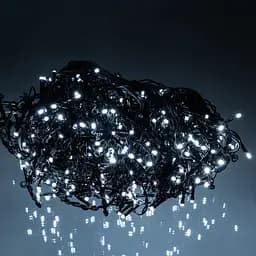 Новогодняя гирлянда уличная Бахрома GarlandoPro 36 м 600 LED черный провод Белый свет 36МBW