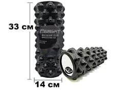 Масажний ролик Grid Roller Extreme 33 см Чорний EasyFit fit0024958