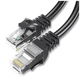 Патч-корд 10м UTP cat 6 RJ45 TopSpeed Ethernet Flat Cable Black Essager (EXCWXB-JSF01)