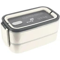 Ланчбокс Kite двойной с наполнением бежевый 1400 мл (K26-183-2)