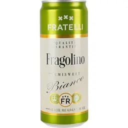 Напій винний Fratelli Fragolino Bianco білий напівсолодкий слабоалкогольний ігристий 6-6.9% 0.33 л (828585)