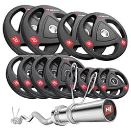 Набор олимпийский Hop-Sport PRO 140 кг с W-образным грифом 120 см