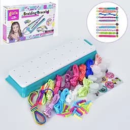 Набор для творчества, нити, станок для плетения, наклейки.