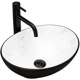 Умивальник Rea Sofia накладний black calala matt REA-U6203, Чорний матовий