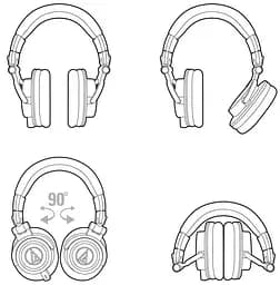 Навушники Audio-Technica ATH-M50X Black (AT-0124) - мініатюра 7