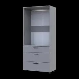 Шафа для одягу Doros Торн Сірий 2 ДСП/3Ш (штанга) 90х51.6х200 (44900441) - мініатюра 7