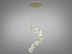 Стельова люстра LED Diasha 3008/8G, 24W, золота, сучасний стиль для коридору, спальні, офісу, кафе