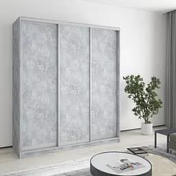 Шкаф-купе трехдверный MebelStar Стандарт AL 3ДСП 180x60x210 см Бетон (MBS-2872)