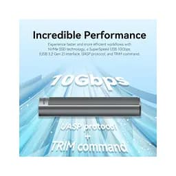 Кишеня зовнішня Vention SSD M.2 (NVME) M-key USB Type-C 3.2 10Gbps Heat Sink Aluminum (KPKH0) - мініатюра 4