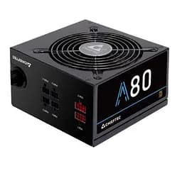 Блок питания 650 Вт, Chieftec A80, черный, полумодульный, 80+ Standart, Active PFC, 120 мм, 4xMolex/6xSATA/2x6+2 -pin