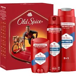 Подарунковий набір Old Spice Ironman Whitewater: аерозольний дезодорант 150 мл + дезодорант-стік 50 мл + гель для душу 3-в-1, 250 мл + гра Доміно