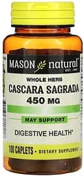 Каскара саграда Mason Natural Cascara Sagrada Whole Herb, 100 каплет для підтримки травлення