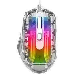 Дротова миша Jedel GM1400 ігрова з RGB підсвічуванням transparent
