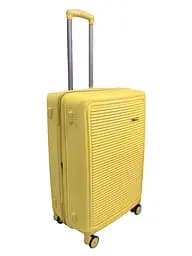 Валіза середня M Milano bag 024 поліпропілен Жовтий - мініатюра 2