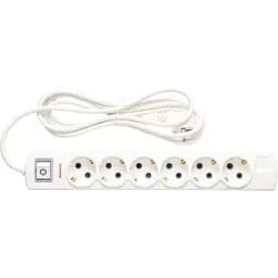 Сетевой фильтр с заземлением и включателем Magnetik 6 гнезд 2 м MAG 6011-22