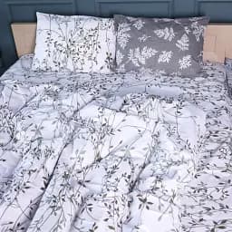 Простирадло MirSon Бязь 17-0668 Grey Blooms 150х220 см (2200009957796) - мініатюра 4