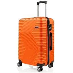 Валіза Велика (L) Полікарбонат На 4-х подвійних колесах 120Л POLO ПК019-L Оранжевий