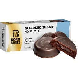 Печиво Born Winner без доданого цукру зі смаком шоколадного брауні 100 г