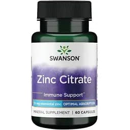 Цитрат цинку Swanson Zinc Citrate 50 мг 60 капсул