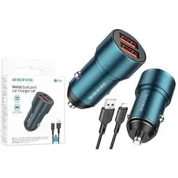 Зарядний пристрій Borofone BZ19 lightning 2 x USB/2.4 A