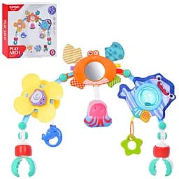 Підвіска на коляску, 48x36 см, дзеркало, брязкальце, підвіски 3 шт., 28x28x6 см