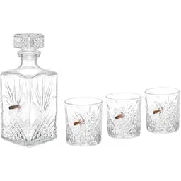 Набор посуды Gun&Fun 3 стакана и графин Хрусталь с пулей